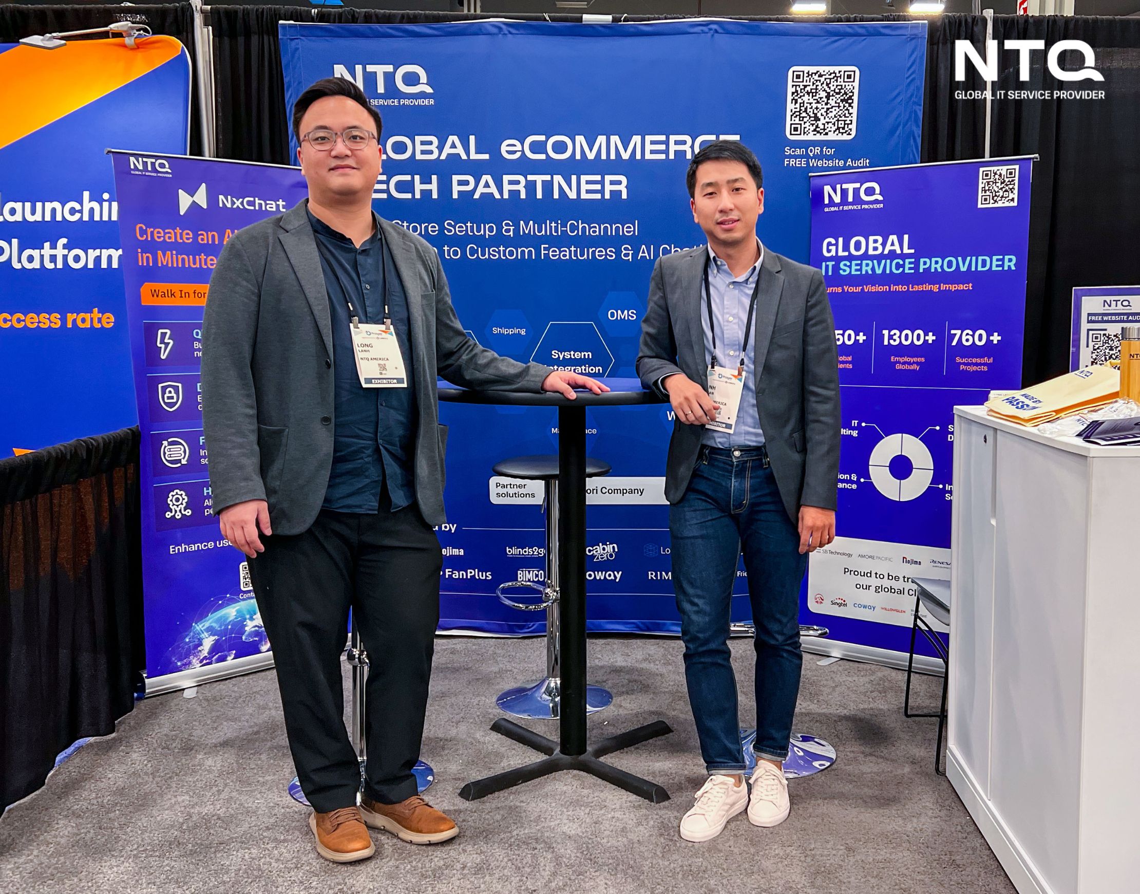 NTQ America's Exhibition Booth, led by Long Lanh & Anh Tran, impressed visitors with cutting-edge solutions and AI products  